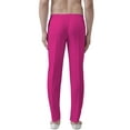 thumbnail image 3 of eloria Men's Premium Comfort Straight Fit Flat Front Dress Pant Pyjamas, Color: Fuscia Pink, Size : 32, 3 of 5