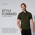 thumbnail image 6 of MERCER+METTLE Unisex Stretch Pique Henley | Moisture Wicking Polo for Men & Women, Casual Lightweight Henley for Work - Anchor Grey Heather 2XL, 6 of 7