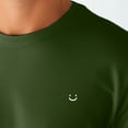 thumbnail image 5 of Dalix Lil Smile Embroidered Cotton Tee Lightweight Jersey Mens in Olive XL X-Large, 5 of 5