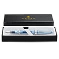 thumbnail image 3 of Cross Bailey Light Translucent Navy-Blue Resin with Bright Chrome Internal Mechanism and Chrome-plated Appointments Extra-Fine Nib Fountain Pen, 3 of 5