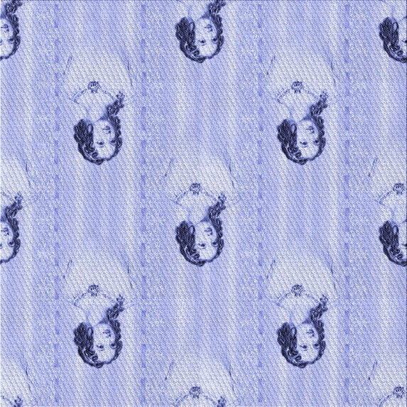 Ahgly Company Indoor Square Patterned Heavenly Blue Area Rugs, 5' Square