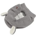 thumbnail image 2 of Knitted Rabbits Ear Pet Hat Noise Protection Warm Dog Grooming Earmuffs Hat for Large DogsGrey, 2 of 14
