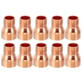 thumbnail image 1 of Uxcell Reductor de Cobre ID de 15mm a 10mm, 10pcs Conector Adaptador de Tubo de Presión, 1 of 5