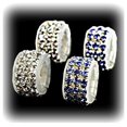thumbnail image 2 of Crystal Heel Rings by David Tutera Have Blue and Crystal Rhinestones For Dramatic Wedding Effect, 2 of 2