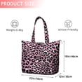 thumbnail image 4 of Pink and Black Of Leopard Print Travel Tote Bags for Women Carry On,Large Weekender Bags for Women Travel,Multi Functional Duffle Bag for Work,Shopping,Sports, 4 of 5
