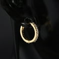 thumbnail image 6 of Huanledash Women Earring Rhinestone Simple Mini Piercing Hoop Studs Earlobe Tragus Circle for Female, 6 of 8