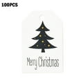 thumbnail image 1 of ZheElen 100 Pcs/set Christmas Themed Paper Tag DIY Craft Paper Label Home Office Holiday Decoration, Christmas Tree, 1 of 9