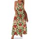 thumbnail image 1 of Vestido sin mangas con estampado floral de inspiración vintage y geranios rojos vestidos de noche para mujer vestidos de mujer, 1 of 7