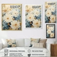 thumbnail image 4 of Designart "Simply Beige And Muted Blue Mums In Bloom III" Mums Floater Framed Canvas Prints, 4 of 5