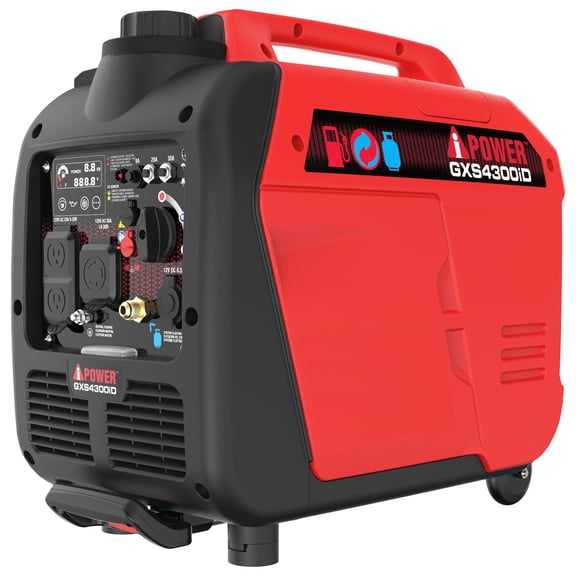 A-iPower 4300-Watt Dual Fuel Inverter Generator with Recoil Start and CO Sensor