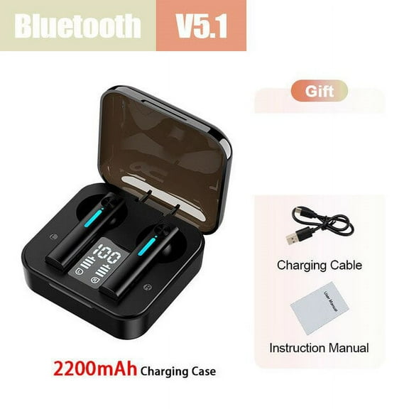 Sports Bluetooth Wireless Headphones with Mic IPX5 Waterproof Ear Hooks Bluetooth Earphones HiFi Stereo Music Earbuds for Phone