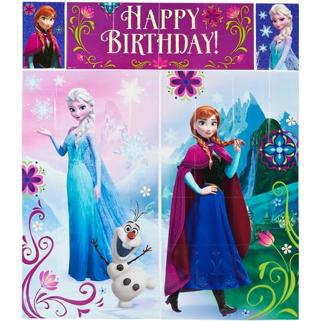 Disney Frozen Birthday Party Scene Setters Wall Decorating Kit, 5pc