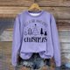 thumbnail image 2 of Gibobby Sudaderas Navideñas para Mujeres Sudadera con cuello redondo y estampado de Navidad para mujer, camisas informales de manga larga para entrenamiento(Morado,CH), 2 of 3