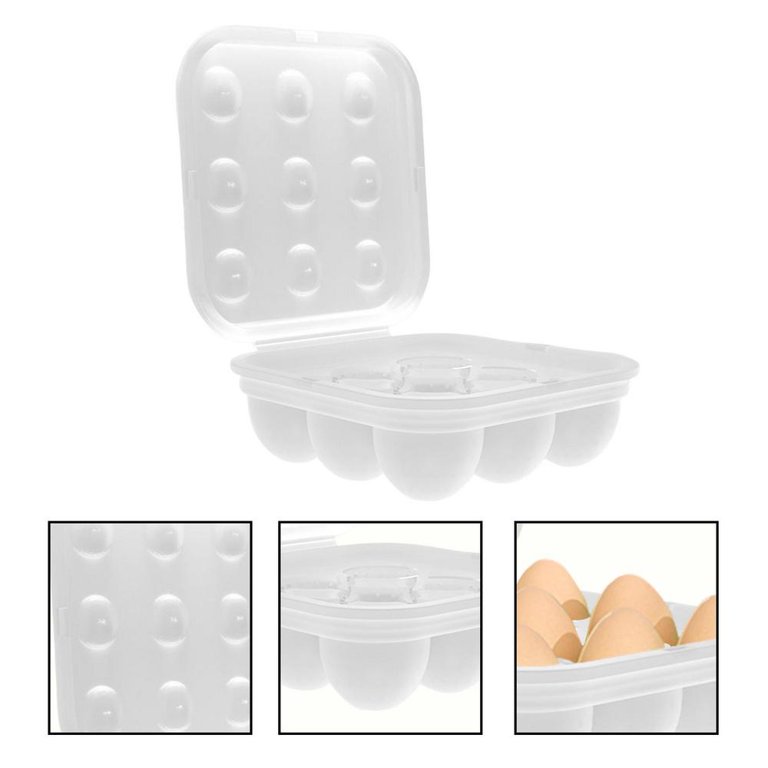 Tohuu Silicone Egg Organizer 9 Grids Shockproof Portable Egg