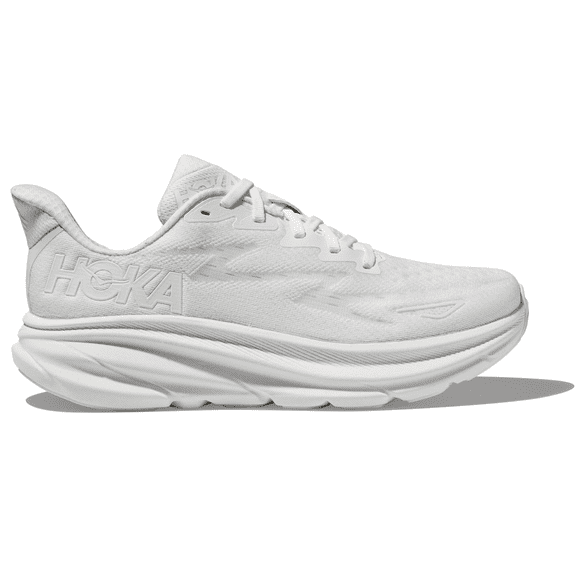 Hoka Women's Clifton 9 Every Day Shoes , White/White, Size US 9.5 ( WIDE )