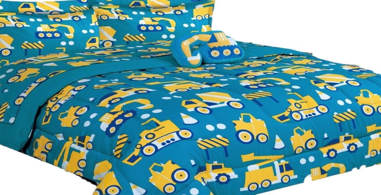 Comforter bed in bag set 6 pieces kids twin size lightweight warm kids