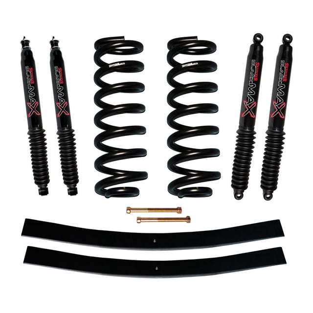 Skyjacker Suspensions Lift Kit Suspension 182P2K-B Black Max; 1-1/2 To 2 Inch Front Lift; 1-1/2 To 2 Inch Rear Lift; With Front And Rear Black MAX 8500 Shock Absorbers