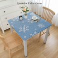 thumbnail image 2 of HAOXIT Tablecloth - Multicolor Square Tablecloth Soft Pattern with Dots on Blue Abstract Cold Christmas Suitable for Indoor and Outdoor use Pale Blue White 48''x48'', 2 of 7