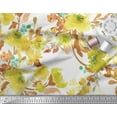 thumbnail image 2 of Soimoi Cotton Jersey Fabric Flower & Leaves Watercolor Printed Fabric 1 Yard 58 Inch Wide, 2 of 3