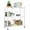 White Tier 3, variant on HLL 3/4/5 layer heavy-duty storage rack - foldable rack with wheels for kitchen and garage Easy Clean, Folding, Multipurpose（White Tier 3）