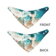 thumbnail image 3 of Honeii Ocean Wave Crash Print Pet Scarf Dog Bandanas for Dogs Triangle Dog Scarfs,Bandana Pet Cute Scarf Bibs for Small Medium Dogs and Cat-Small, 3 of 5