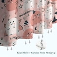 thumbnail image 6 of Pink Hued Cute Halloween Ghosts Pattern Shower Curtain 72"x84" ,Bathroom Decorative Shower Curtains Set with 12 Hooks,Modern Waterproof Washable Shower Curtain, 6 of 6