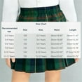 thumbnail image 3 of HAOTAGS Plaid Skirts for Girls,Comfortable School Uniform High Waisted Short Pleated Skirt Green 7-8, 3 of 7