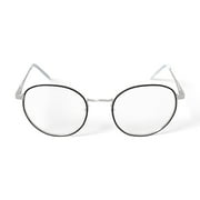 Bio Eyes Men's BE140 Palm Round Prescription Eyeglasses with Case, Black Silver