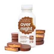 (4 pack) Oats Overnight Chocolate Peanut Butter Protein Overnight Oatmeal Shake, 2.2 oz, 1 Count