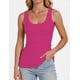 thumbnail image 3 of Camiseta sin mangas AURUZA con cuello en U acanalado para mujer rosa talla M, 3 of 7