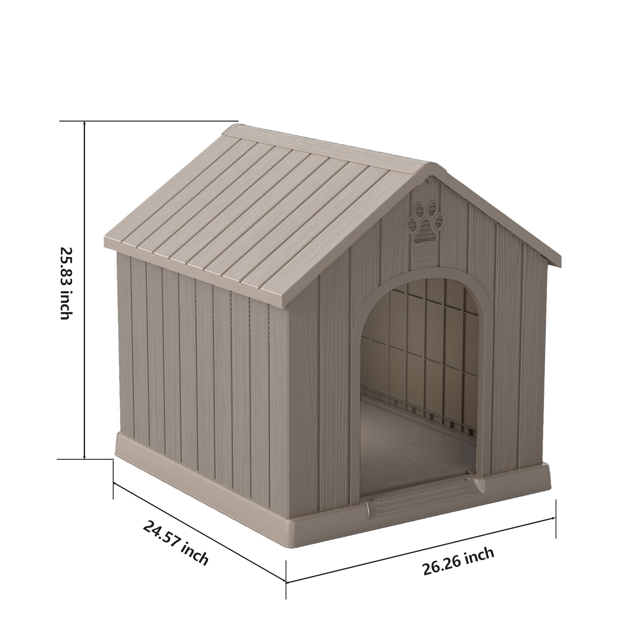 MAYEERTY UV-Protected Ventilated Dog House, Sturdy Outdoor Pet Shelter for Outdoor Residential Spaces