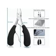 thumbnail image 3 of Alicate Para Uñas Corta Antisalpicaduras Pedicure Y Manicure 10 Pz Plata con Negro Malubero Alicate Para Uñas, 3 of 4