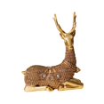 thumbnail image 5 of Baoblaze Deer Statues Reindeer Figurines Nordic Imitation Rattan Miniature Ornaments Deer Sculptures for Table Office Shelf Decor sit, 5 of 8