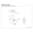thumbnail image 2 of Kingston Brass KF33104CTL 3/8" FIP x 3/8" OD Comp Quarter-Turn Angle Stop Valve, Raw Brass, 2 of 2