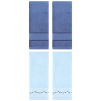 Unique Bargains 4 Pcs Hand Towel Light Blue/Blue 14" x 30"/13" x 29"