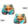 thumbnail image 6 of Yiaed Fiery Red Maple Leaf Fox Print Women's Athletic Shorts Running Shorts Sporty Short High Waisted Elastic Workout Shorts for Yoga Gym Running & Sports -Medium, 6 of 8