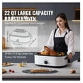 thumbnail image 2 of Electric Roaster Oven 22 QT, Turkey Roaster with Self-Basting Lid, 1450W Roaster Pan for up to 26lbs Turkey, Defrost & Warm Function, Adjustable Temp, White, 2 of 9