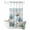 Grey Blue, variant on No Hook Shower Curtain, Teal Blue Tulips Shower Curtains for Bathroom with See Through Top Window, Spring Floral Barn Doors Vintage Wood Beige Waterproof & Washable Bath Curtain 66"x72"