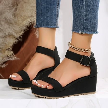 CAICJ98 Womens Sandals Sandals for Women Casual Summer Flats Shoes Comfortable Cross Strap Gladiator Sandal Casual Non Slip Beach Shoe Black