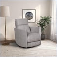 thumbnail image 2 of Recliners - Lawson Swivel Glider Suede Recliner, Tan Brown, Push Button | Suede | Fully Flat, 2 of 13