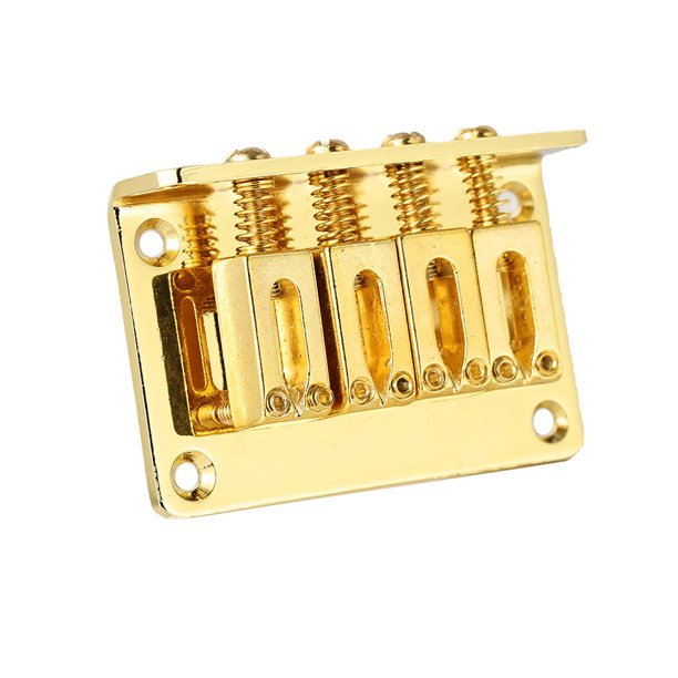 Puente de guitarra de 4 cuerdas para guitarra eléctrica Chrome Saddle Bridge Bass para ukelele JShteea Para Estrenar