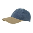 thumbnail image 1 of TopHeadwear Washed Pigment Dyed Twill w/ Suede Bill - Navy/Tan, 1 of 1