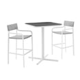 thumbnail image 2 of Modway Raleigh 3 Piece Outdoor Patio Aluminum Bar Set in White Gray, 2 of 10