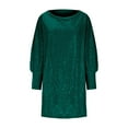 thumbnail image 6 of Women's Trendy Short Dress with Glittering sequins and Asymmetrical Off Shoulder Long Sleeve for Party Enthusiasts, 6 of 9