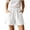 v#10White54, variant on Rggeeun Womens Shorts Solid Color Elastic High Waist Loose Fit Wide Leg Cotton Linen With Side Pockets & Buttons For Gym Graceful Hot Pants,Green,M