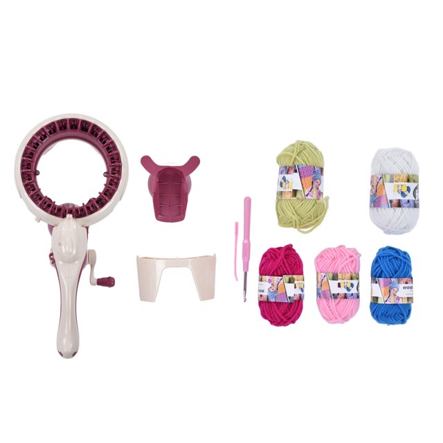 Knitting Machine Kids Round Knitting Sewing Machine for DIY Scarf Bag Sweater Hat