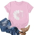 thumbnail image 5 of HWRETIE T-shirts for Women,Summer T Shirt,Plus Size Loose Girl Short Sleeve Graphic Casual Tees Womens Tops u-Pink, 5 of 5