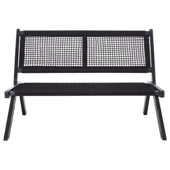 SAFAVIEH Kobina Outdoor Patio, Bench, Black