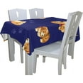 thumbnail image 4 of Coolnut Cute Dogs On Blue Tablecloth Modern Table Cover for Home Decoration, Spill Proof Cloth Washable for Dinner Picnic, 60"x90", 4 of 6