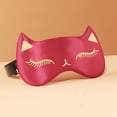 thumbnail image 1 of Máscara para dormir de gato, máscara nocturna de seda natural, máscara opaca para dormir, máscara de viaje con correa ajustable para mujeres y hombres, color rojo Sailing Electrónica, 1 of 5